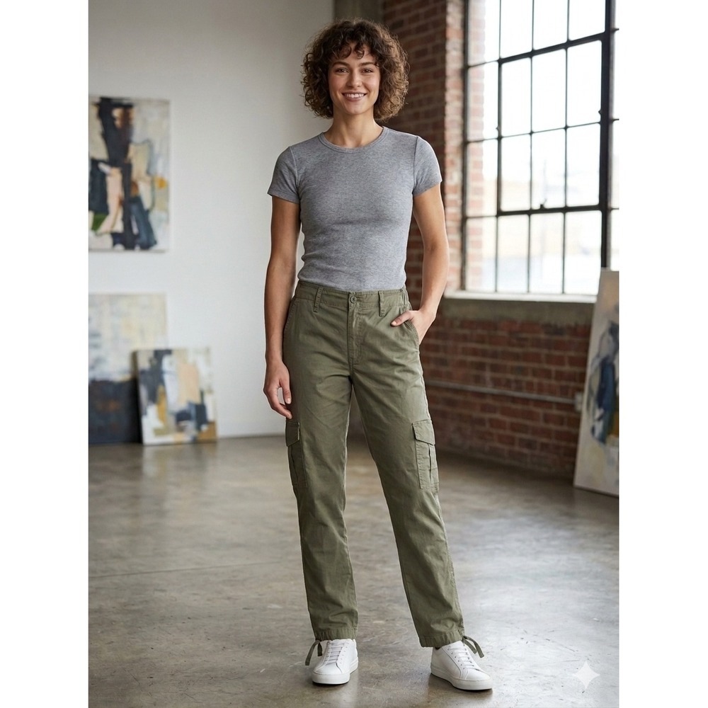Sanctuary Getaway Cargo Pants Olive Green Evergreen NWT L